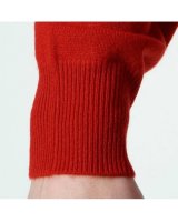 Pull col V en cachemire Rouge pour homme