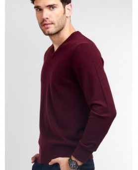 Cashmere V-neck sweaters Burgundy Men