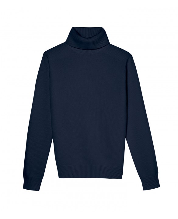 Свитер с высоким воротником из кашемира- мужской Кобальт