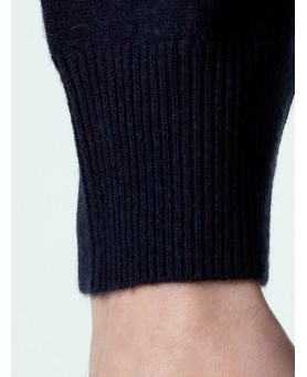 Свитер с высоким воротником из кашемира- мужской Кобальт