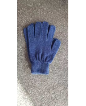 Cashmere gloves Winter short Azure blue