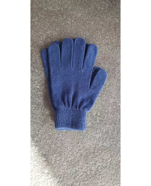 Handschuhe aus Kaschmir Winter short Azurblau