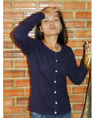 Cardigan aus Marineblauem Kaschmir für Damen