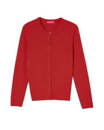 Cardigan aus 100% reinem Kaschmir in Rot für Damen