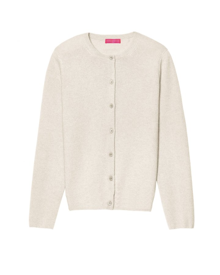 Cardigan in cachemire beige per donna
