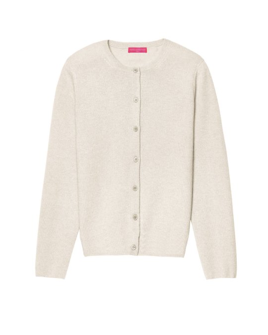 Cardigan in cachemire beige per donna