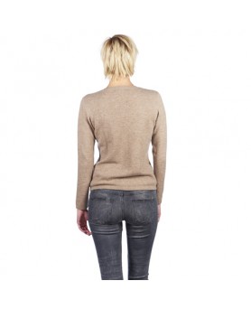 Beige Kasjmier Cardigan voor Dames