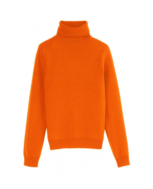 Cashmere turtleneck sweaters Inferno Orange Cashmere turtleneck sweaters Inferno Orange