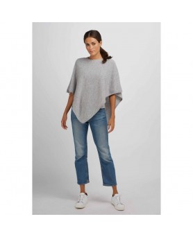 Светло-серый Кашемировый Пончо