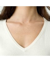 Dames Witte Kasjmier V-hals Trui