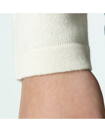 Damen Kaschmir V-Ausschnitt Pullover in Weiß