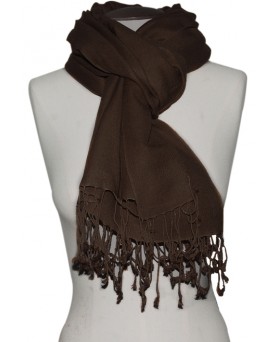 chocolate luxury cashmere and silk pashmina