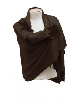 chocolate luxury cashmere and silk pashmina