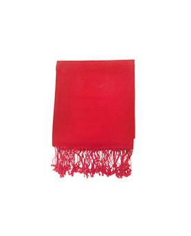 luxury light red cashmere and silk pashmina