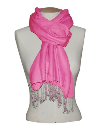 pashmina cachemire et soie de luxe rose harib