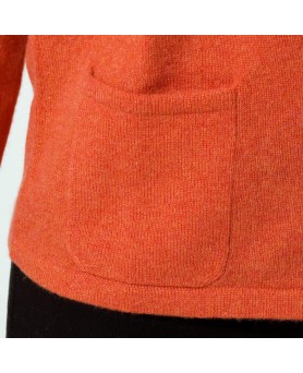 Cashmere waistcoat V-neck inferno