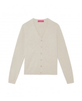 Damen Kaschmir V-Ausschnitt Pullover in Beige