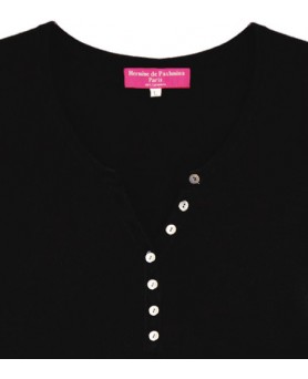 Maglione Tunisino in Cashmere Nero per donna