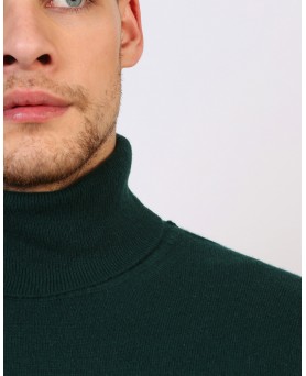 Cashmere turtleneck sweater Dark green men