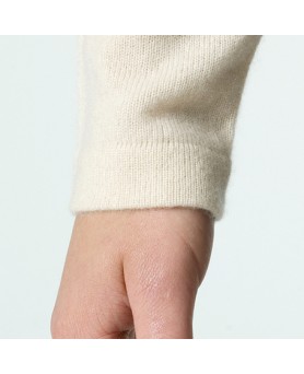 White cashmere cardigan for women
