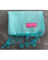 Pashmina licht turquoise in eau de soie | Hermine de Pashmina