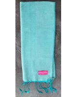 Pashmina licht turquoise in eau de soie | Hermine de Pashmina