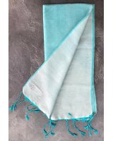 Pashmina licht turquoise in eau de soie | Hermine de Pashmina