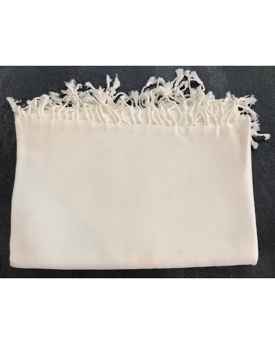 weißen Kaschmir- und Seiden-Pashmina