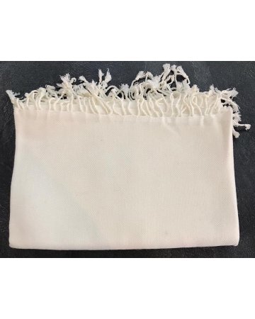 weißen Kaschmir- und Seiden-Pashmina