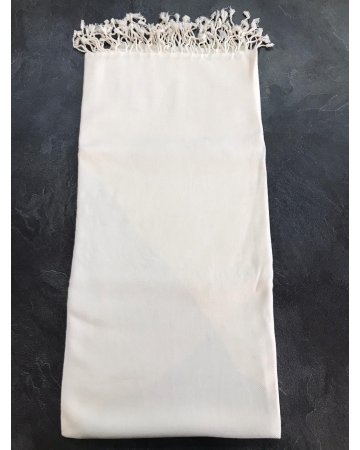 weißen Kaschmir- und Seiden-Pashmina