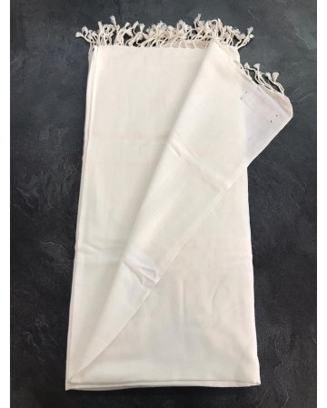 weißen Kaschmir- und Seiden-Pashmina