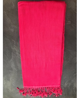 luxury red cashmere and silk pashmina