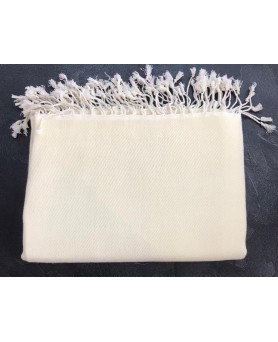 luxury pale yellow cashmere and silk pashmina