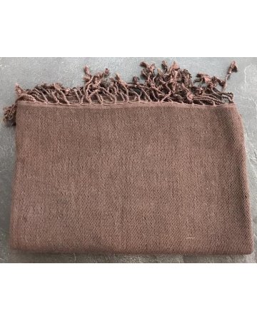 luxuriösen braunen Kaschmir und Seiden-Pashmina