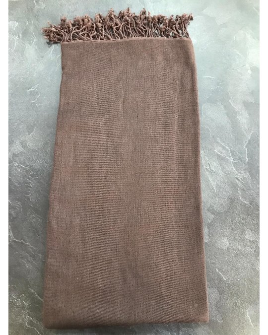 luxuriösen braunen Kaschmir und Seiden-Pashmina