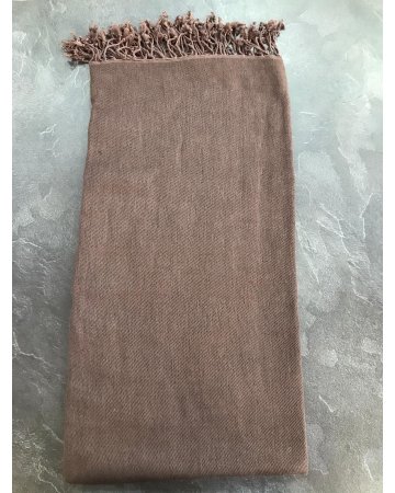luxuriösen braunen Kaschmir und Seiden-Pashmina