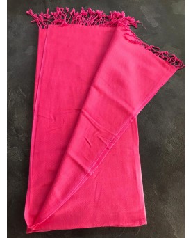 luxe roze kasjmier en zijden pashmina