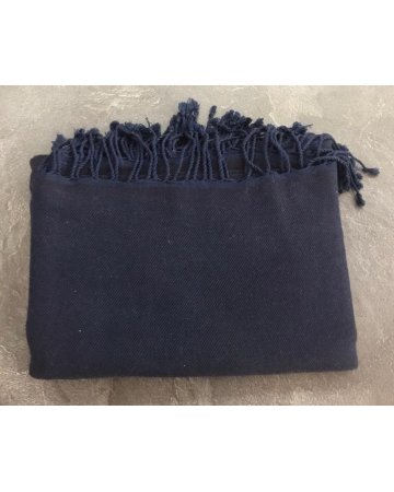 marineblaues Kaschmir- und Seiden-Pashmina