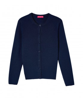 Cardigan in cashmere blu surf da donna