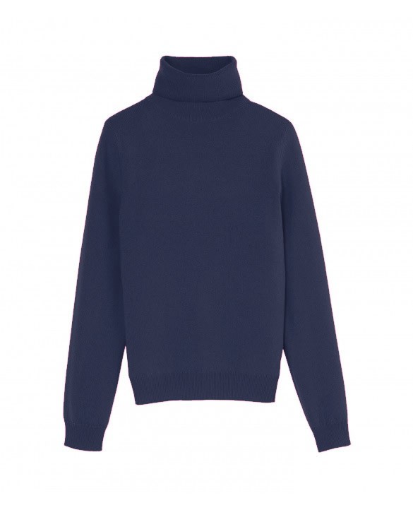 Cashmere turtleneck sweater Navy blue