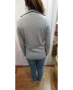 Veste blazer en cachemire gris clair pour femme