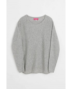 The Oversized Light Grey Boat Neck