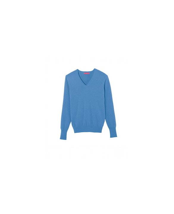 Cashmere V-neck sweaters Tranquil blue Men