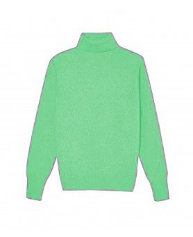 Maglia a collo alto in Cashmere Paradiso verde da Uomo