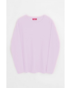 Pale Pink Oversized Boat Neck Cashmere Sweater
