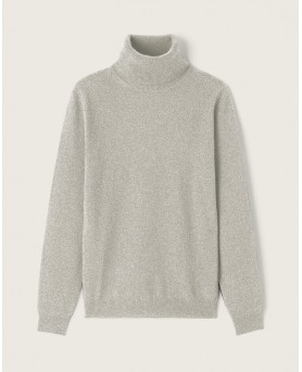 light grey cashmere turtleneck sweater for women