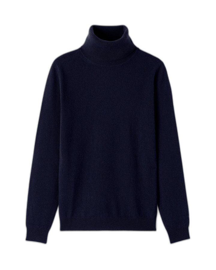 Dolcevita in cachemire blu navy per donna