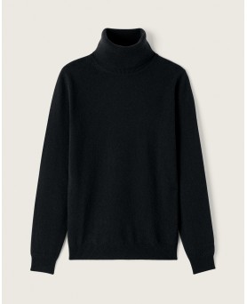 Women's Black Cashmere Turtleneck Sweater