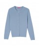 Damen-Kaschmir-Cardigan in beruhigendem Blau