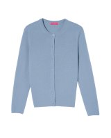 Cardigan in rustig blauwe kasjmier voor vrouwen